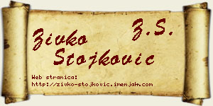 Živko Stojković vizit kartica